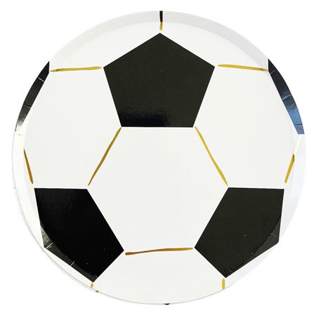 Plato flat pelota de Futbol y dor 6u