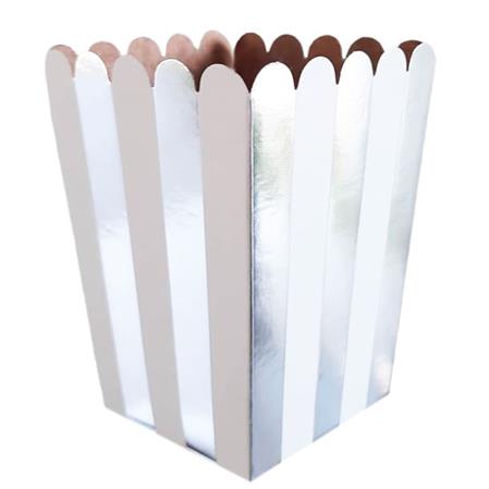 Pochoclera onditas rayas plateadas 5u