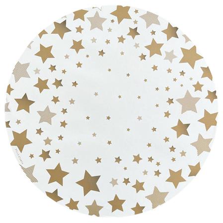 Individuales redondos Estrellas gold 24u