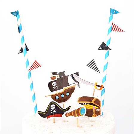 Mini banderín torta Set Pirata