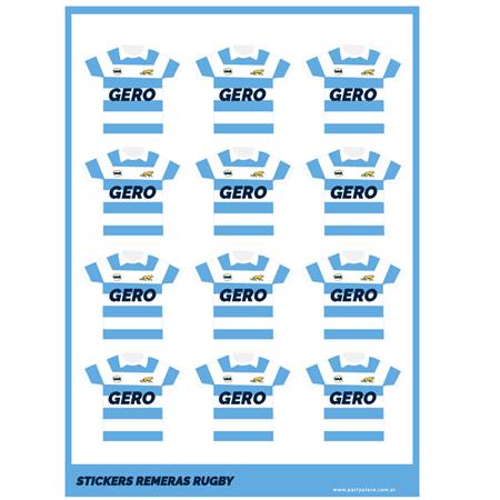 Stickers planchas Remera RUGBY 24u