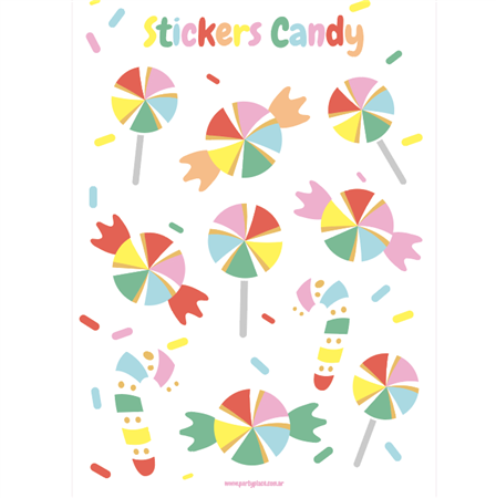 Stickers plancha Candys 10s 1u