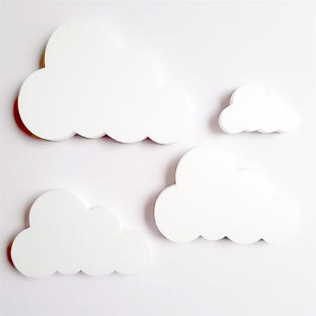 Nubes con relieve para decorar 4u