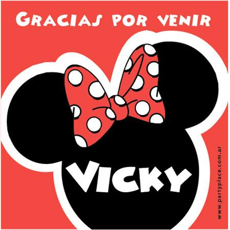Stickers cuad. Minnie roja 16u Pers