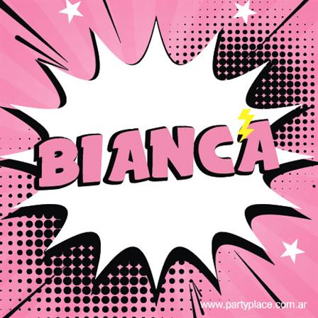 Stickers cuad. Super chica 16u Pers