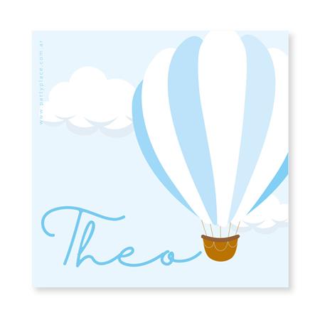 Stickers cuad. Globo aeroestatico blue 16u Pers