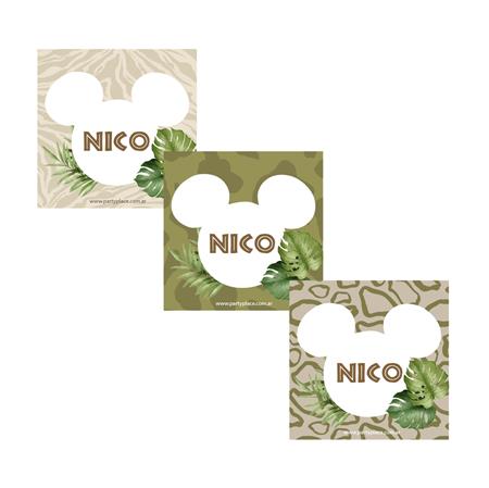Stickers cuad. Mickey Safari 16u Pers