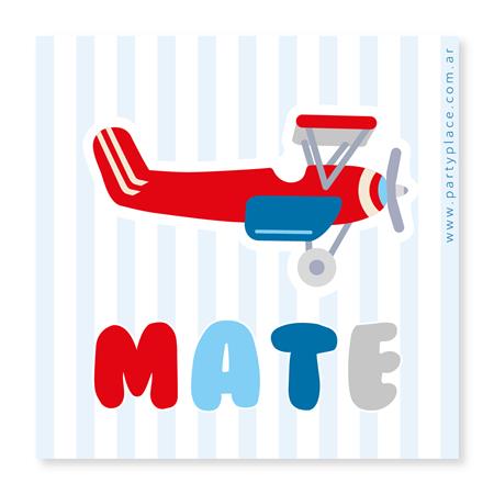 Stickers cuad. Avioneta 16u Pers