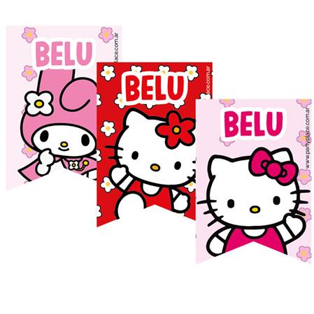 Stickers rect. gdes. Hello Kitty /Melody 16u Pers