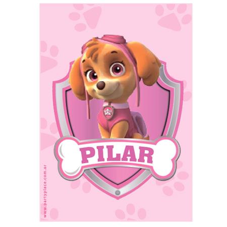 Stickers rect. gdes. Paw patrol Skyle 16u Pers