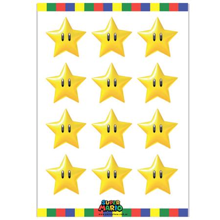 Stickers plancha Mario Bros 12s 1u