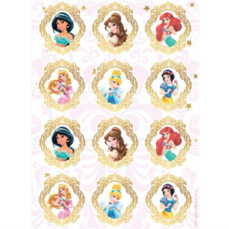 Stickers plancha Princesas Espejos 10s 1u