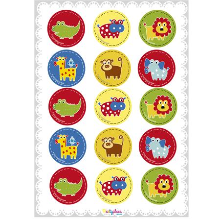Stickers plancha Animalitos 15s 1u