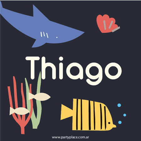 Stickers cuad. Fondo del mar 16u Pers