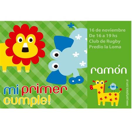 Invitación animalitos. Pers