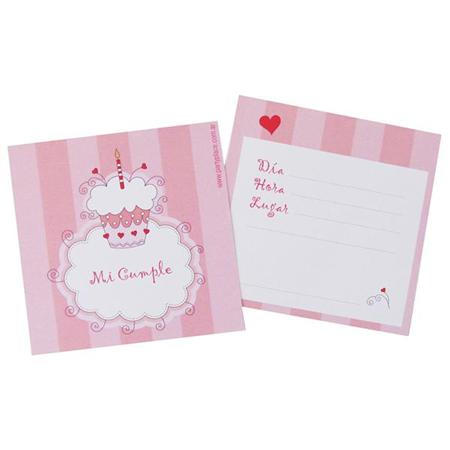 Invitación Cupcake 8u