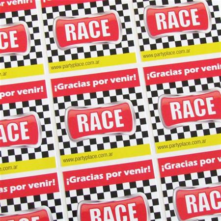 Stickers cuad. Fórmula Uno 12u
