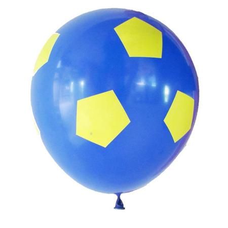 Globos pelota azul y amarillo 6u