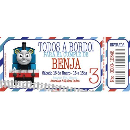Invitación Tren Thomas Pers
