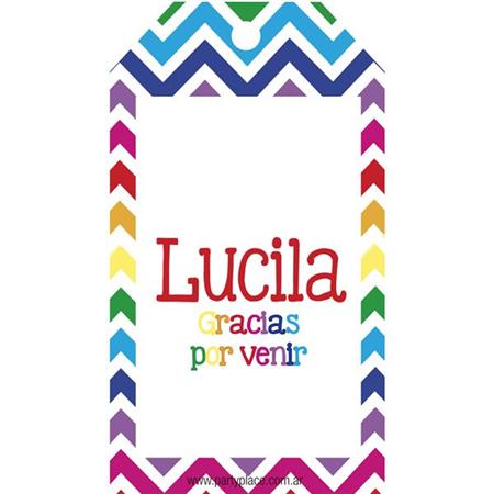 Tarjetas largas con cinta arco iris 24u Lisos o Pers