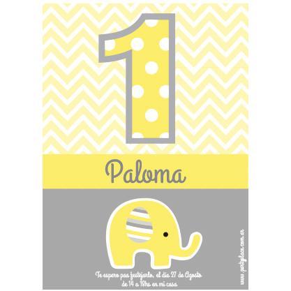 Invitación Elefantito Mod 1. Pers