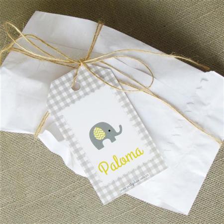 Tarjetas largas con cinta Elefantito 24u Pers