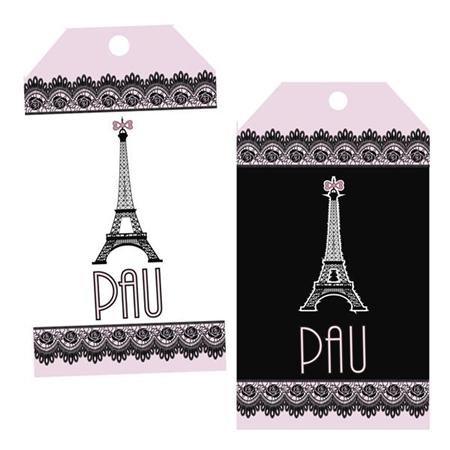 Tarjetas largas con cinta París 24u Pers