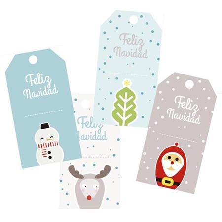 Tarjetas largas con cinta Santa para escribir 15u