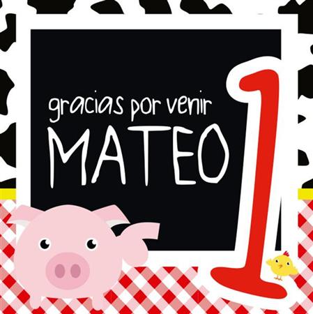 Stickers cuad. Granja 16u Pers