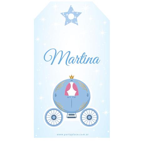 Tarjetas largas con cinta Cenicienta 24u Pers