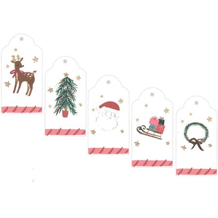 Tarjetas largas con cinta Navidad Chic para escribir 12u