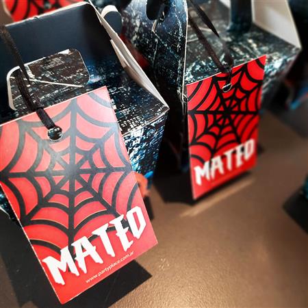Tarjetas largas con cinta Hombre Araña 20u Pers