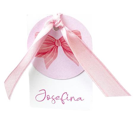 Tarjetitas dobles con cinta Coquette 16u Pers