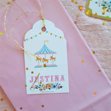 Tarjetas largas con cinta Carousel 24u Pers
