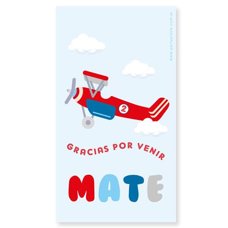 Tarjetas largas con cinta Avioneta 10u