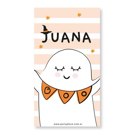Tarjetas rectangulares Halloween Boo 20u Pers