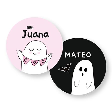 Tarjetitas redondas Halloween Boo 20u Pers