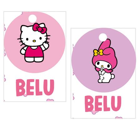 Tarjetitas dobles con cinta Kitty 16u Pers