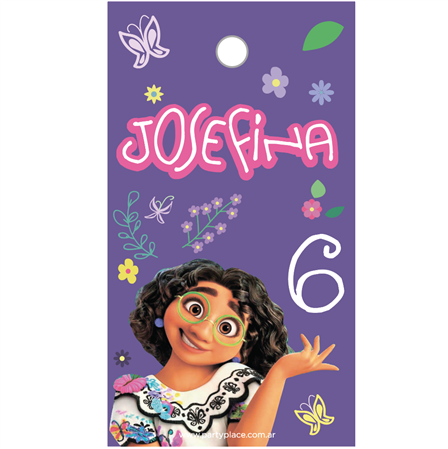 Tarjetas largas con cinta Encanto 20u Pers
