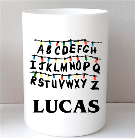 Lapicero/vaso Stranger Things sublimado. Pers
