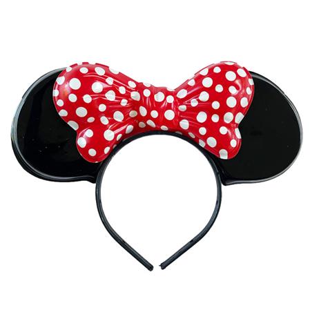 Vincha Minnie moño rojo plastica