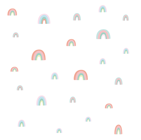 Vinilos de pared Pastel rainbow 8u