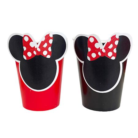 Vaso aplique Minnie roja 6u