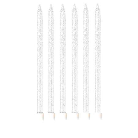 Velas finitas gibre blancas 6u