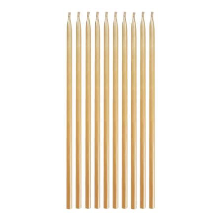 Velas perladas amarillas 10u