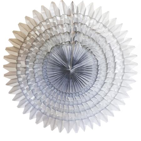 Roseta medallon calado plateado 50cm