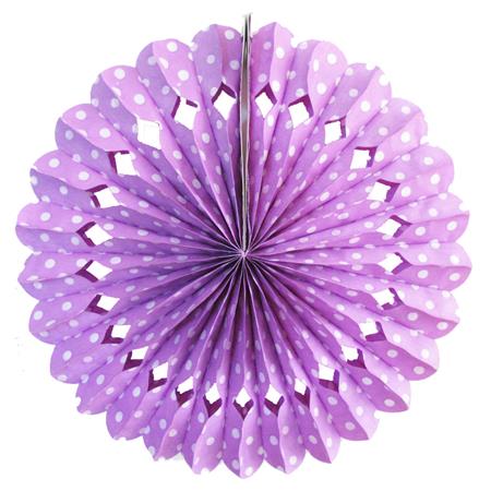 Roseta grande lunares lila 50cm