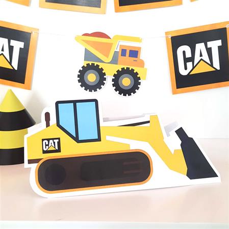 Adorno reversible gde Excavadora y cartel CAT