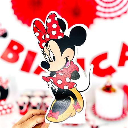 Adorno reversible gde Minnie roja