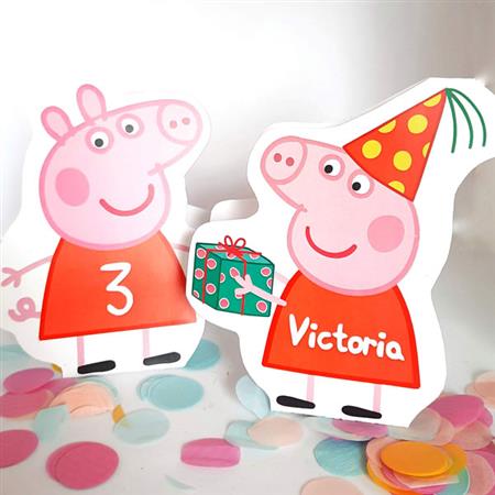 Carpita cartel Peppa Pig con forma 2u Pers